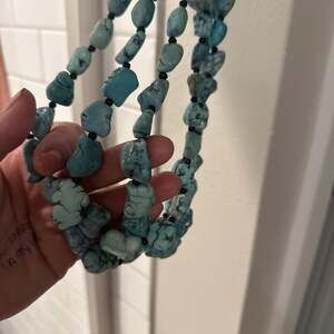 Vintage Southwestern Turquoise Nugget Beads String Necklace